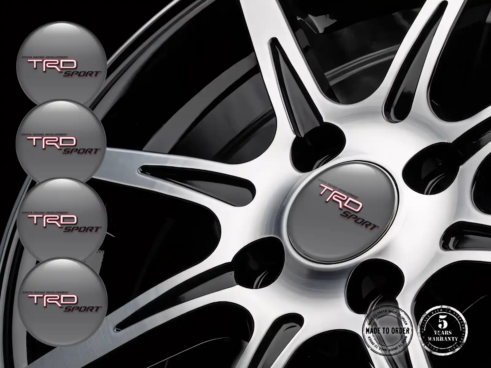 Toyota TRD Insignia de Rueda Estilo Logos de Cúpula Personalizados